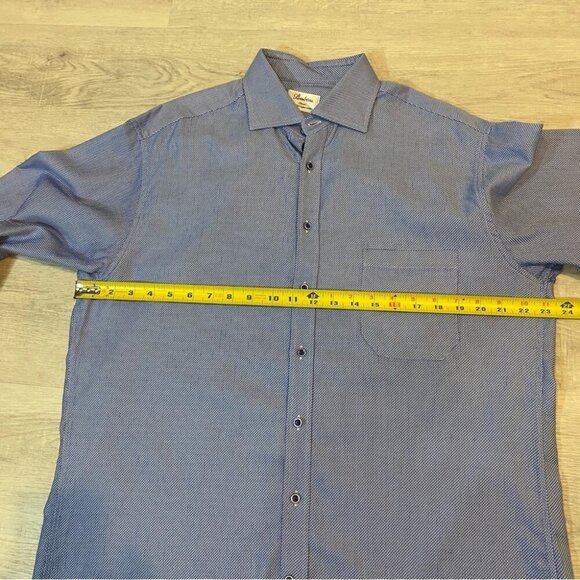 Stenstroms Classic Two-Fold Men’s 100% Cotton Blue Button Down 16.5 / 42 - Picture 9 of 16